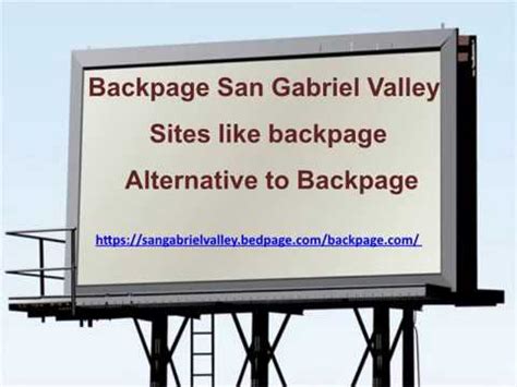San gabriel valley back pages - Find the effective way for growing business or personal career by providing adult services. 5. Mobile Prowess: In a world on the move, seize the day with our mobile prowess. Your world, at your fingertips. Our mobile-friendly approach ensures that you can participate in classifieds from anywhere, at any time. Convenience at your fingertips. 